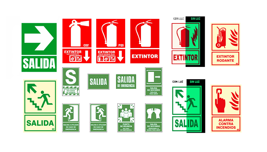 venta de señaléticas , fotoluminiscentes , vinil